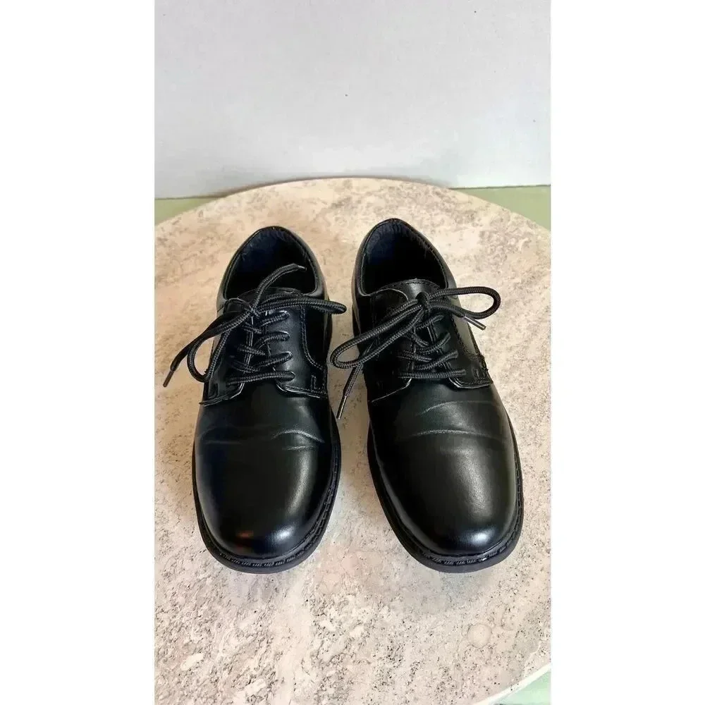 Stacy Adams Boys Black Faux Leather Austin Uniform Oxford Dress Shoes‎ Size 13M